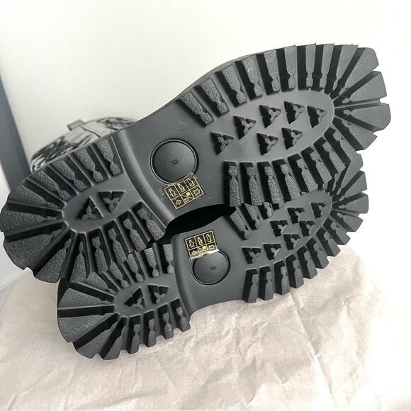 Jeffrey Campbell Night Ride Western Lug Sole Black Knee High Boots Size 9 NWOB - Picture 10 of 13